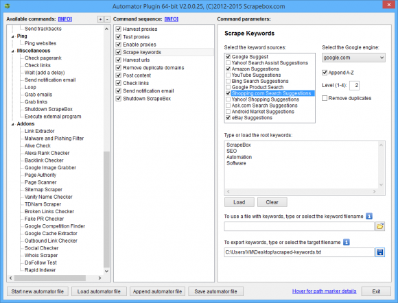 Automator Task Selection